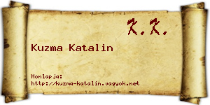 Kuzma Katalin névjegykártya